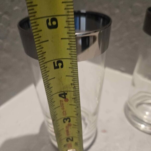 Dorothy Thorp High Ball Silver Band Glasses Set of 2 5.5" - Picture 5 of 6